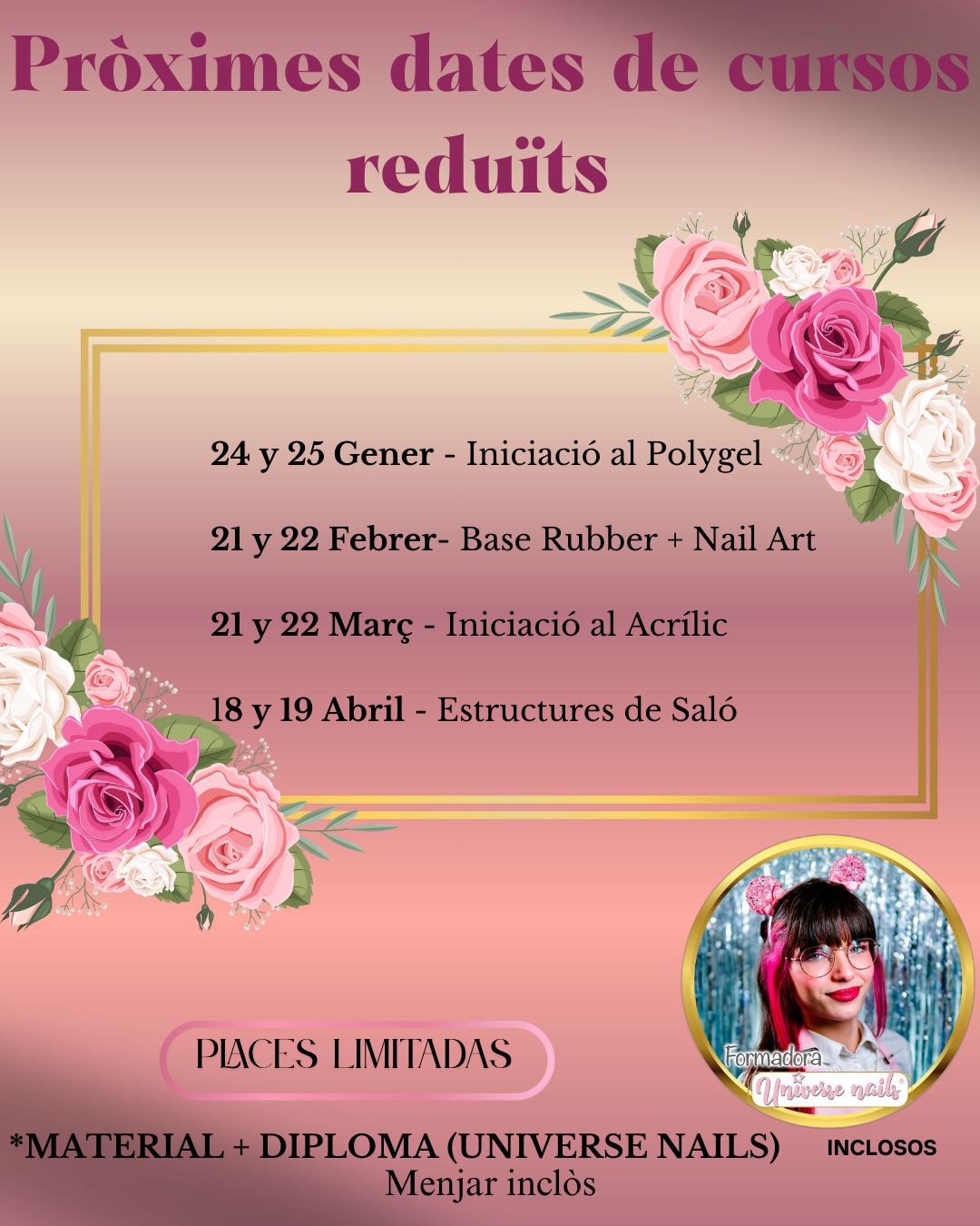 Pròximes dates Cursos Reduïts - Diamond Studio